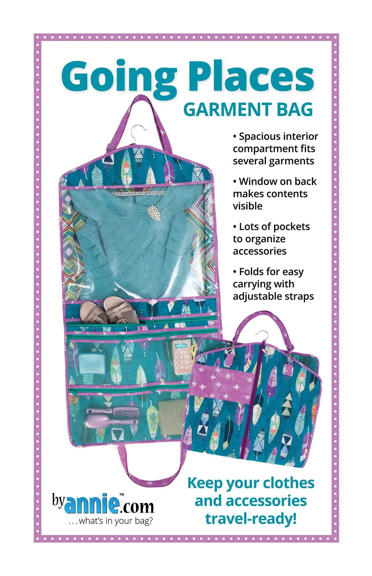 Going Places Garment Bag - Linda's Electric Quilters
