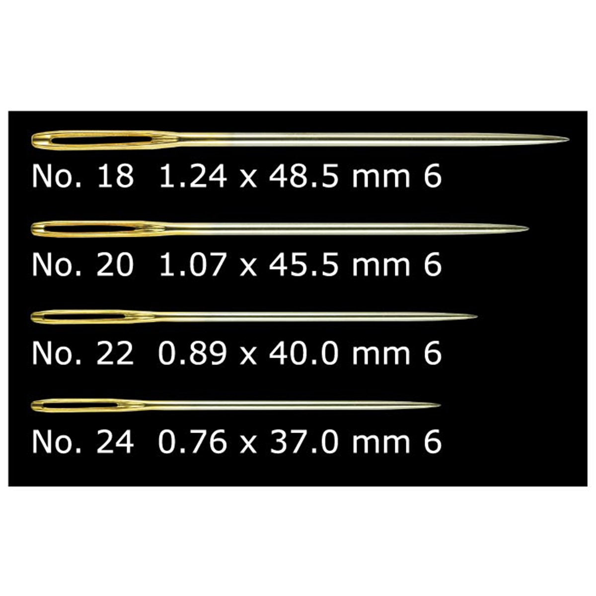 Gold Eye Chenille Needles (No. 20)