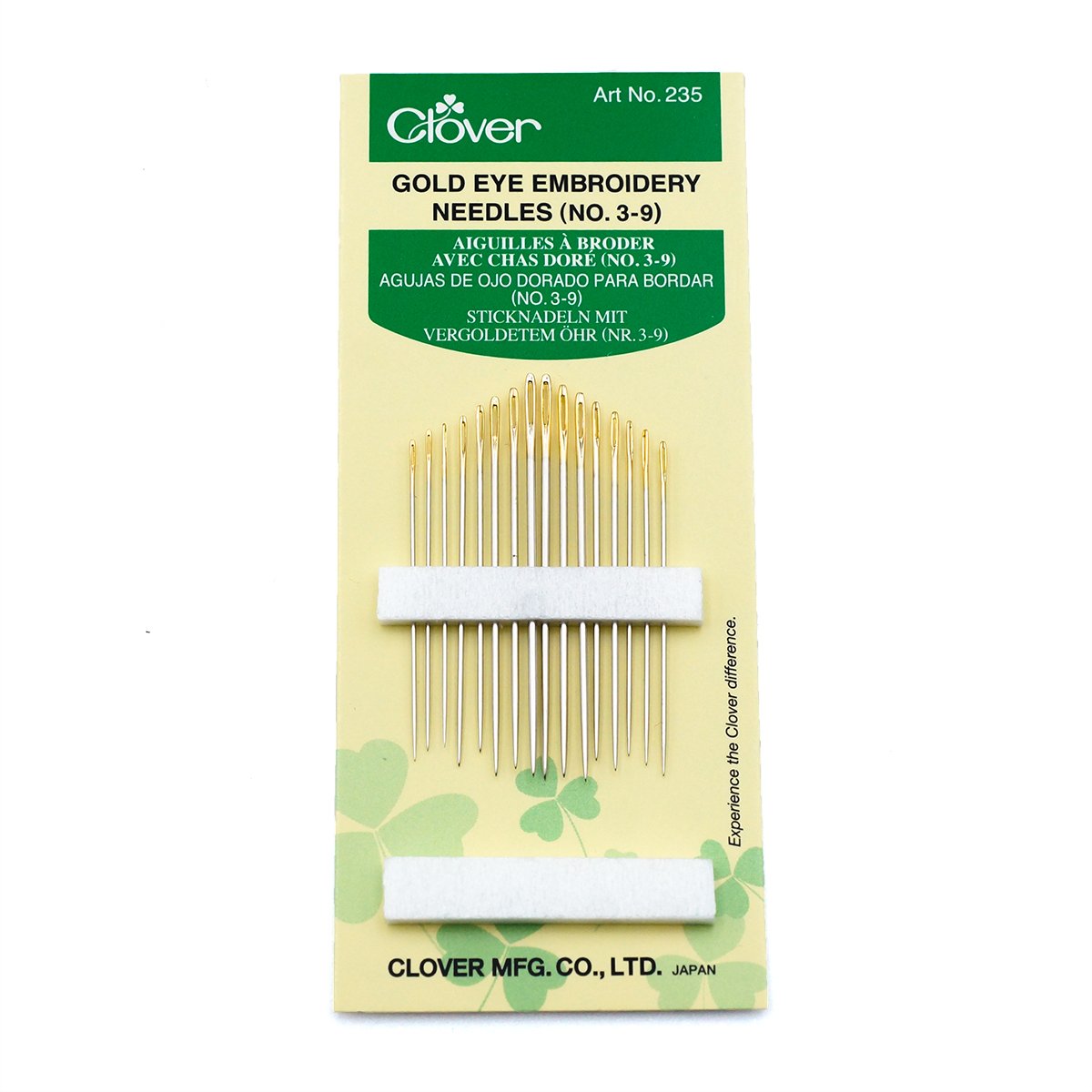 Gold Eye Embroidery Needles (No. 3-9)