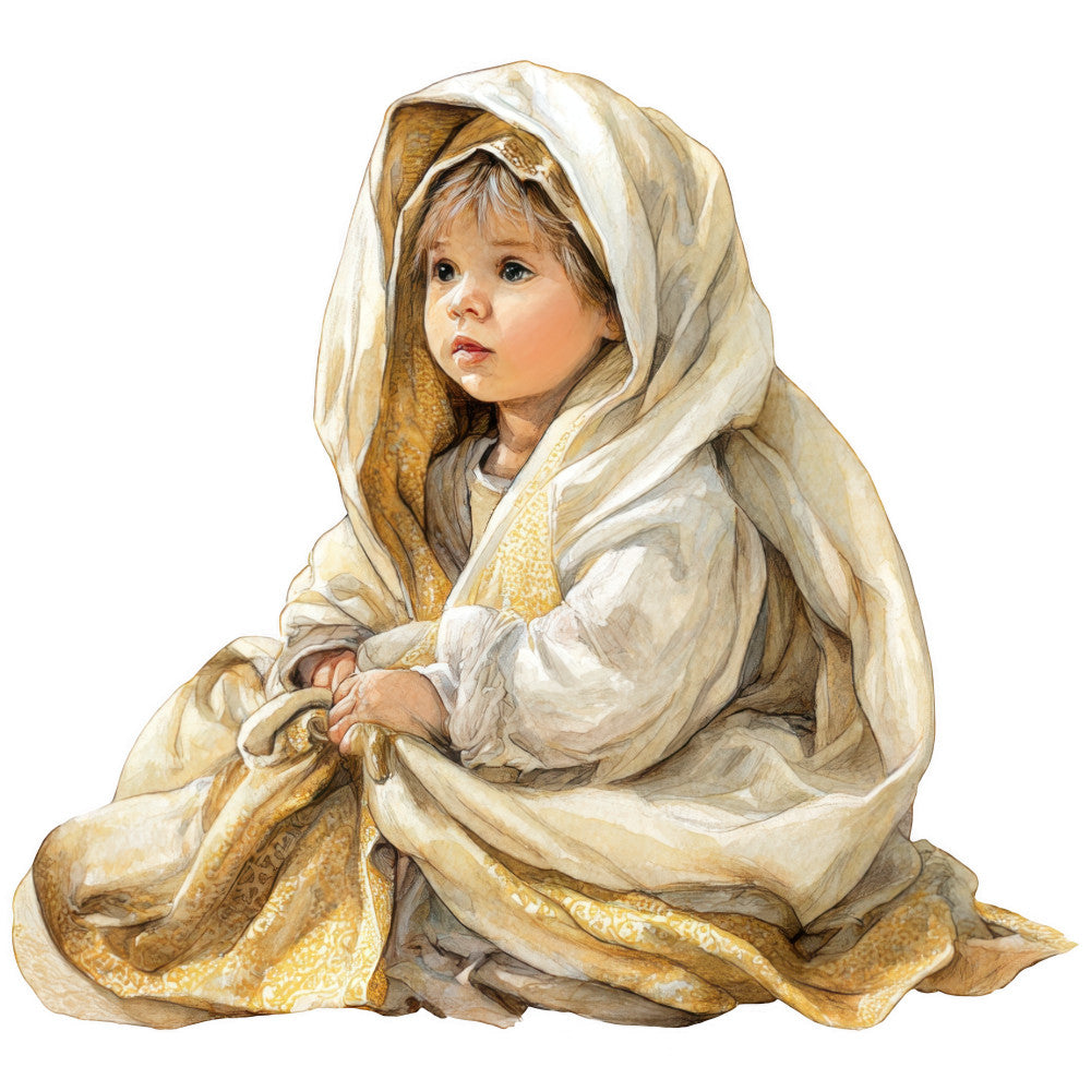 Gold Nativity Fabric Panel 5