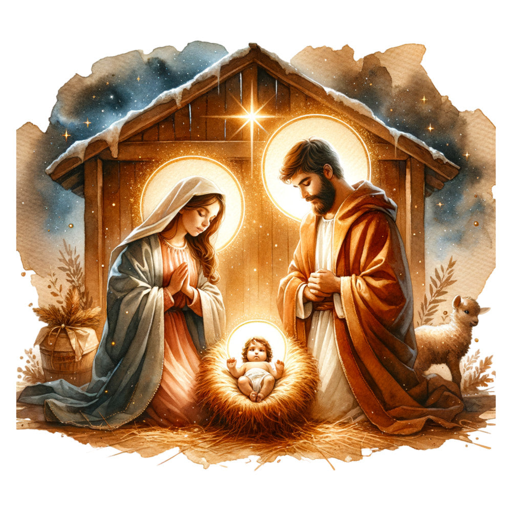 Golden Nativity Fabric Panel 11 QuiltingFabricPanels