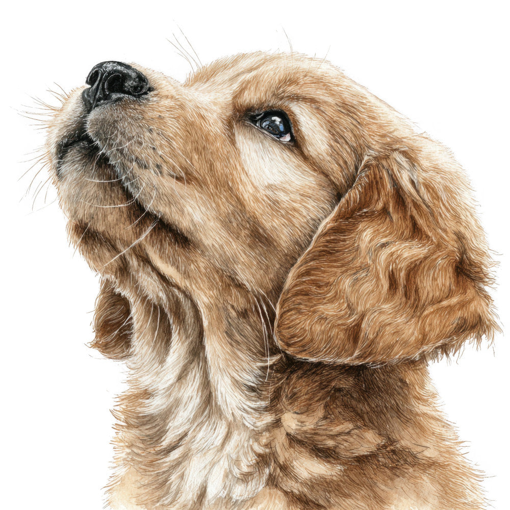 Golden Retriever Fabric Panel 20