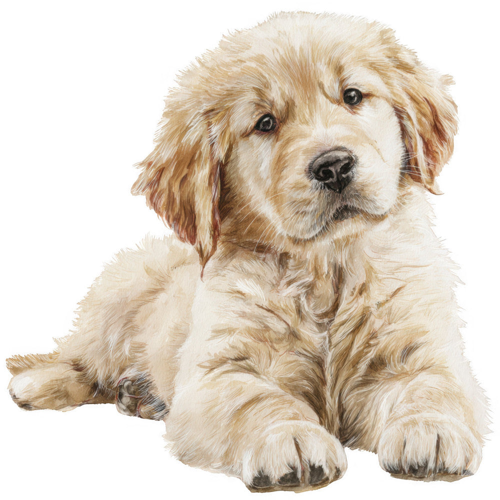 Golden Retriever Fabric Panel 24