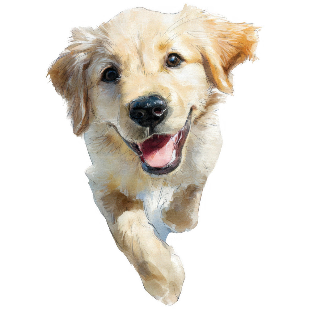 Golden Retriever Fabric Panel 25
