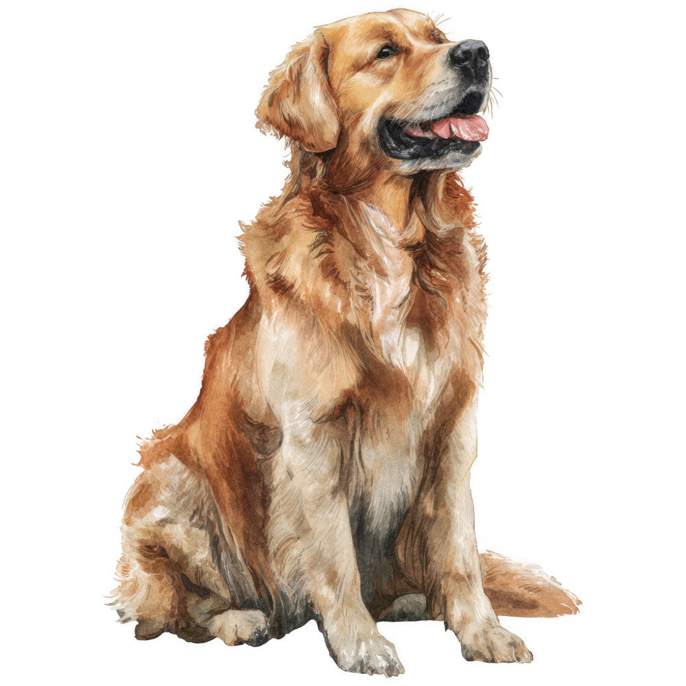 Golden Retriever Fabric Panel 6