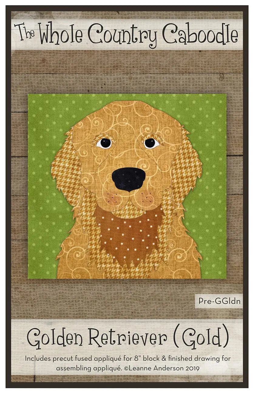 Golden Retriever Gold Precut Fused Applique Pack - Linda's Electric Quilters