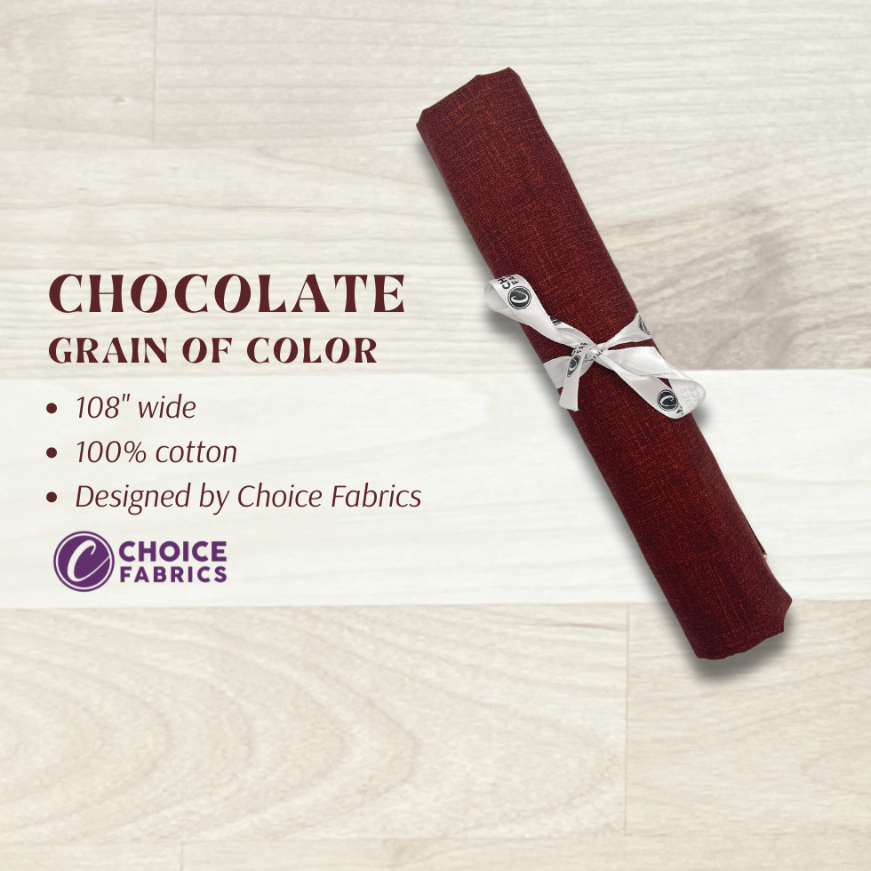 Brown Grain of Color 108" Supreme Backings - Chocolate fabric per yard