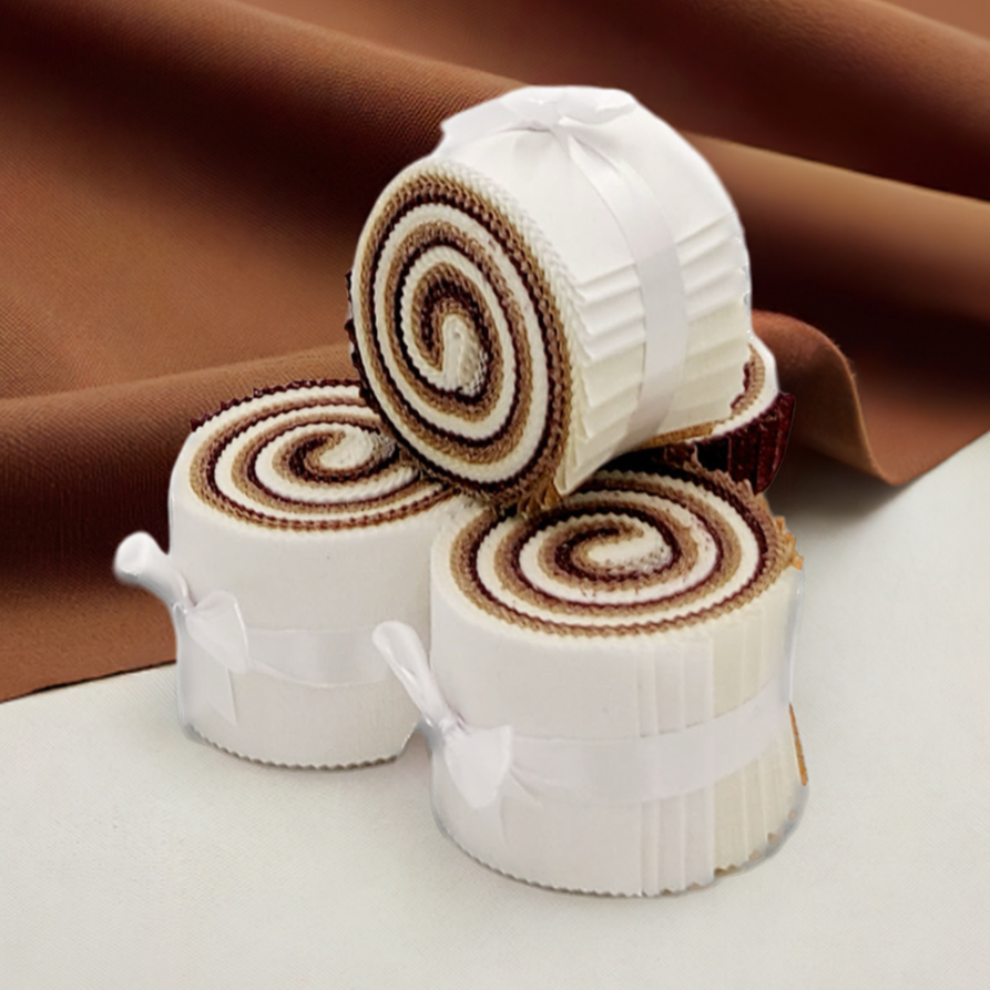 Brown Grain of Color - 2.5" Roll - Shades of Brown & Tan (20 cuts)