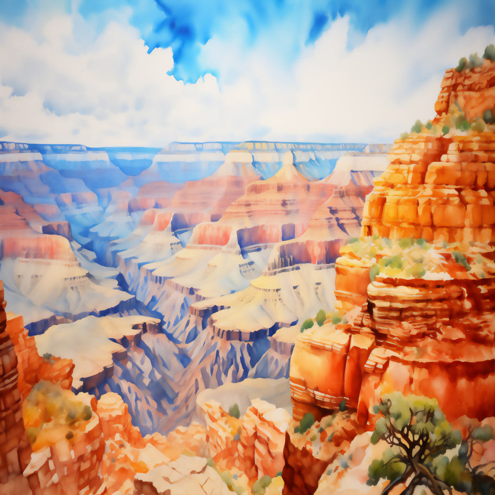 Grand Canyon Landscape Fabric Panel 10 QuiltingFabricPanels