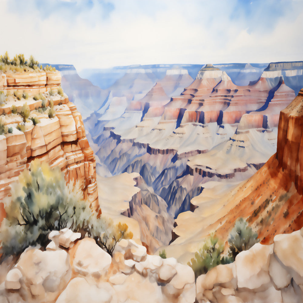 Grand Canyon Landscape Fabric Panel 12 QuiltingFabricPanels