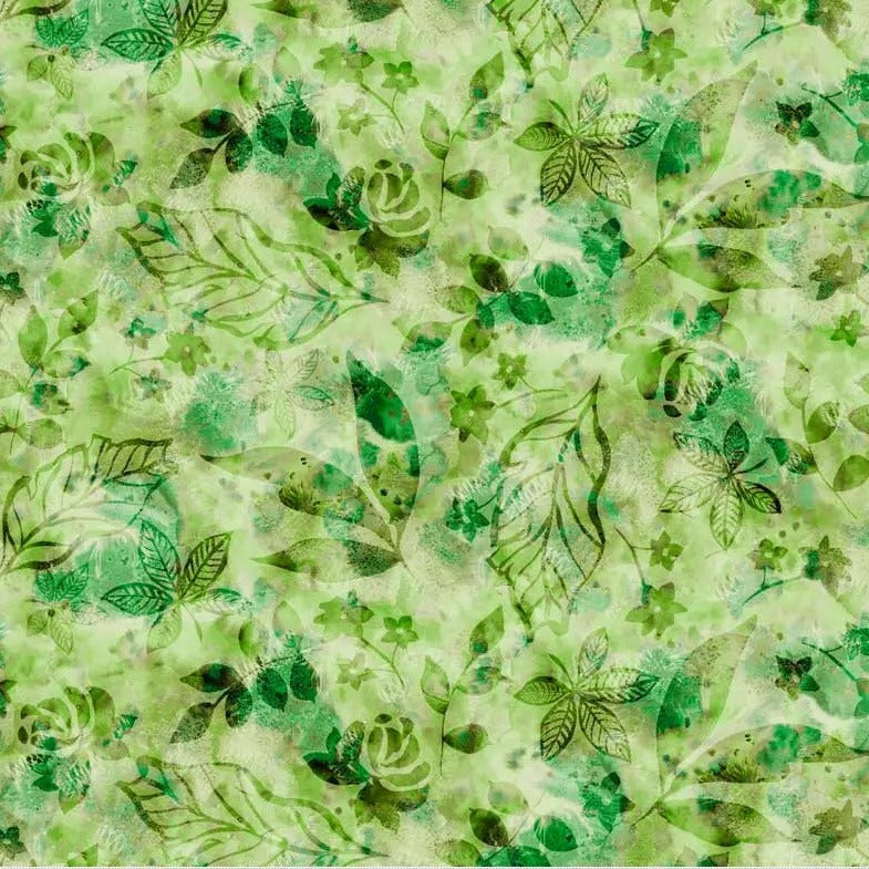 Green Botanics Cotton Wideback Fabric Per Yard P&B Textiles
