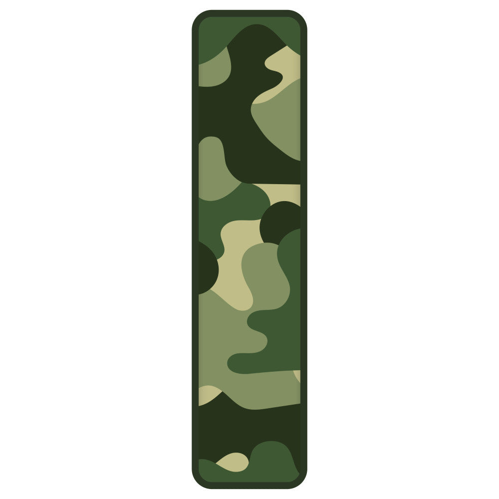 Green Camo Alphabet Fabric Panel 1
