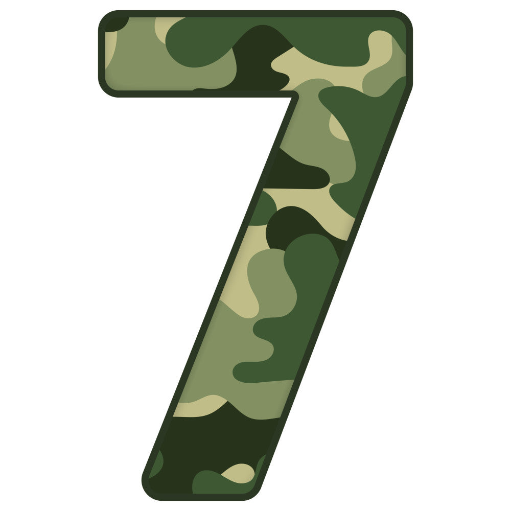 Green Camo Alphabet Fabric Panel 26