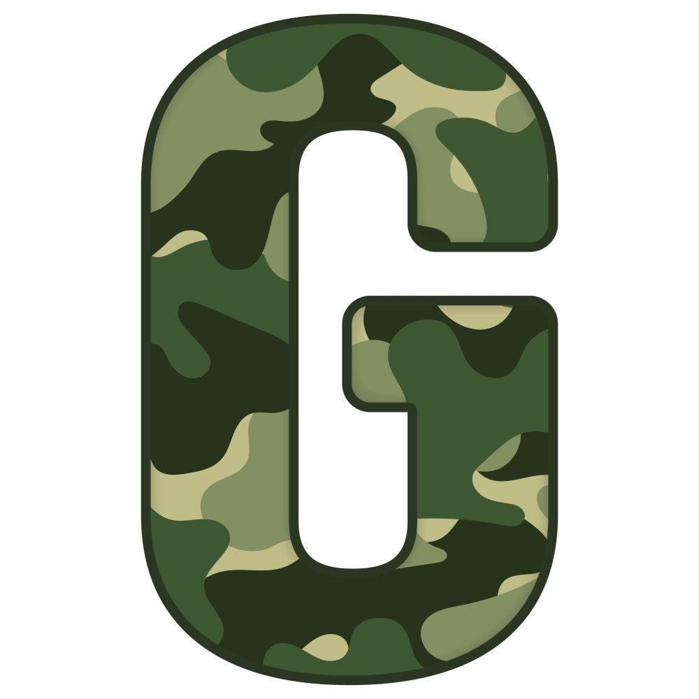 Green Camo Alphabet Fabric Panel 35