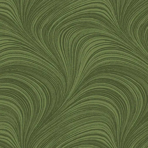 Green Color Wave Texture Flannel Wideback Fabric per yard Benartex Inc