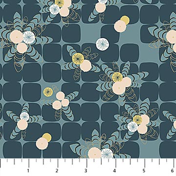 Green Dandelion Pavers Tender Cotton 44"/45" Fabric Per Yard