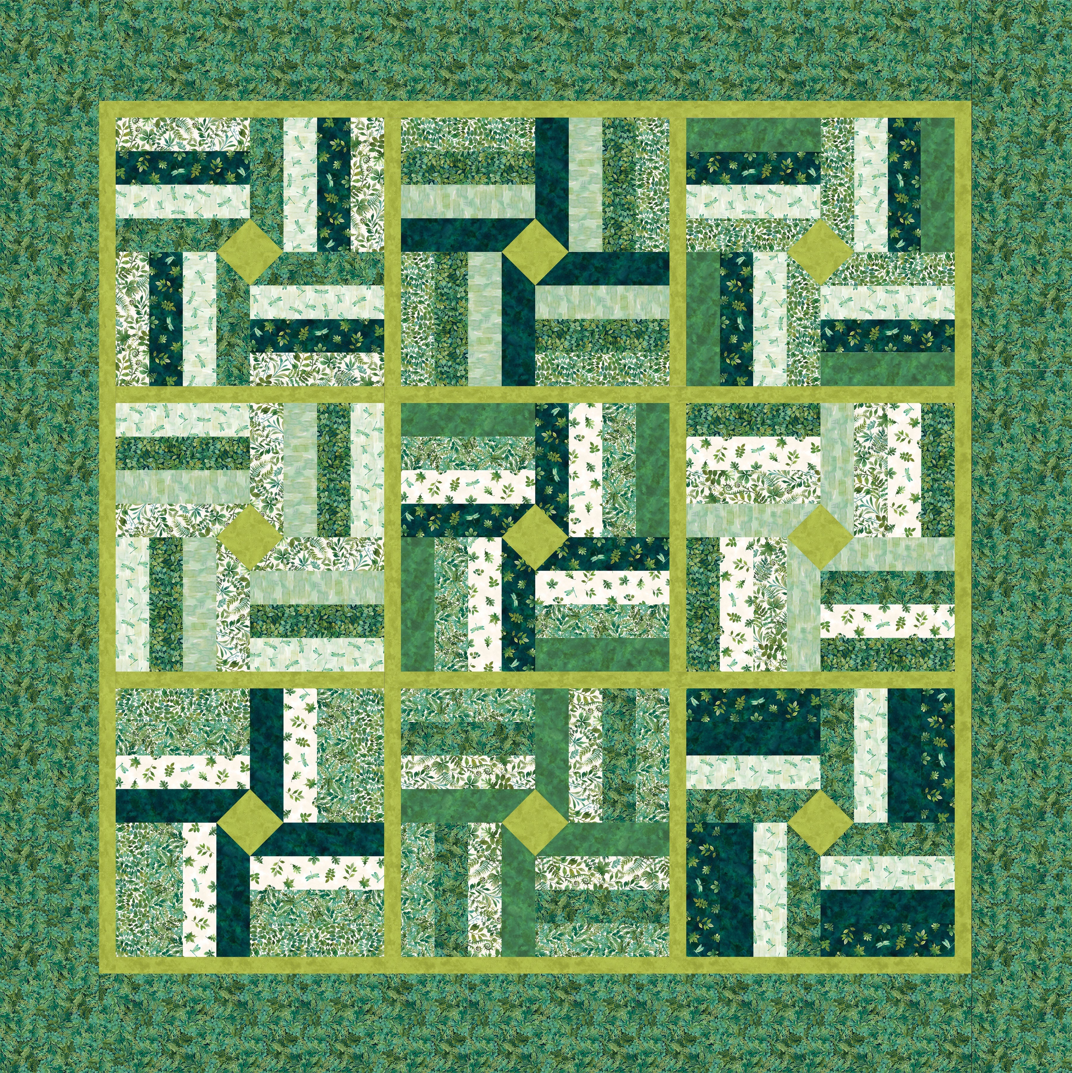 Green Farmer's Sunrise Luscious Pattern