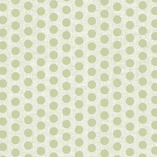 Beige Linen Dot Sage Cotton Wideback Fabric per yard - Linda's Electric Quilters