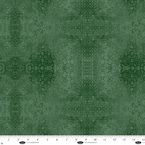 Green Textured Damask Casabella Cotton Wideback Fabric Per Yard Blank Quilting Inc