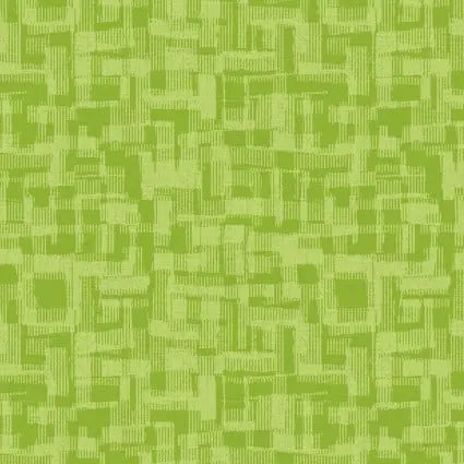 Green Tonal Barcode Cotton Wideback Fabric