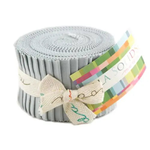 Grey Bella Solids Junior Jelly Roll Precuts - Linda's Electric Quilters