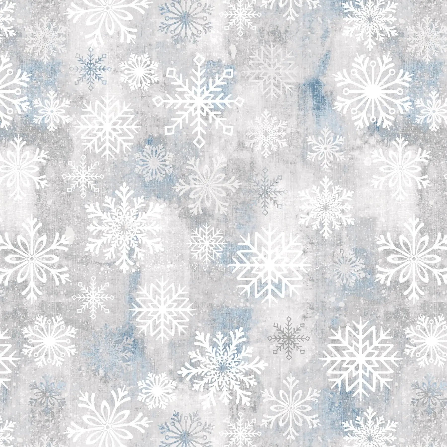 Grey Fossil Snowflake Toss Dot Cotton Wideback Fabric per yard