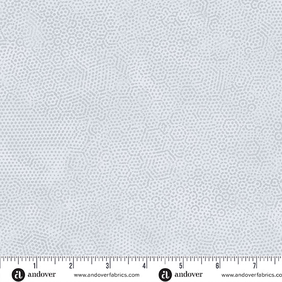 Grey Pale Silver Dimples Cotton Wideback Fabric 