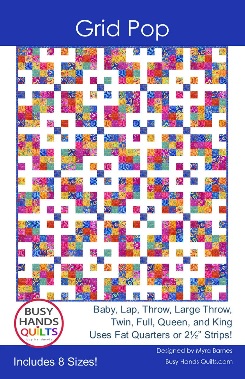Grid Pop Quilt Pattern - Linda's Electric Quilters
