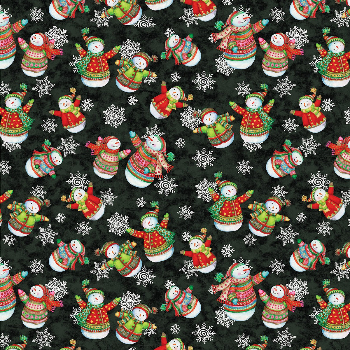 Black Snow Joy 45' wide fabric per yard