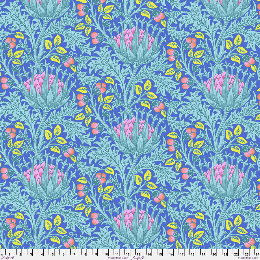 K. Fassett Artichoke Blue 45' wide fabric per yard