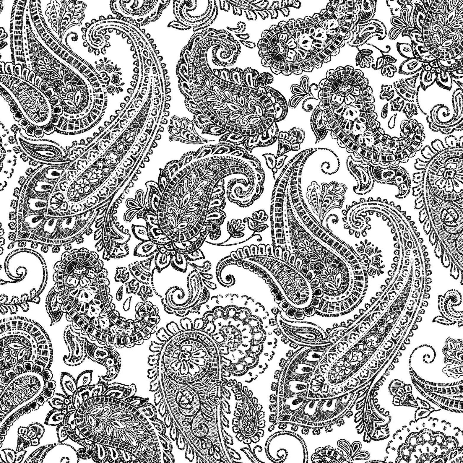 Grey Parkside 118" Large Embroidered Paisley EE Schenck Co