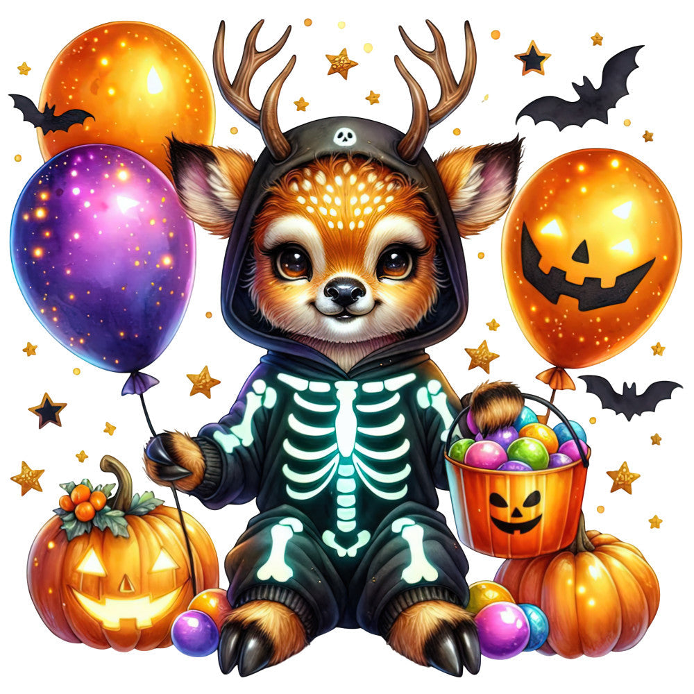Halloween Wonder Animals Fabric Panel 134 QuiltingFabricPanels