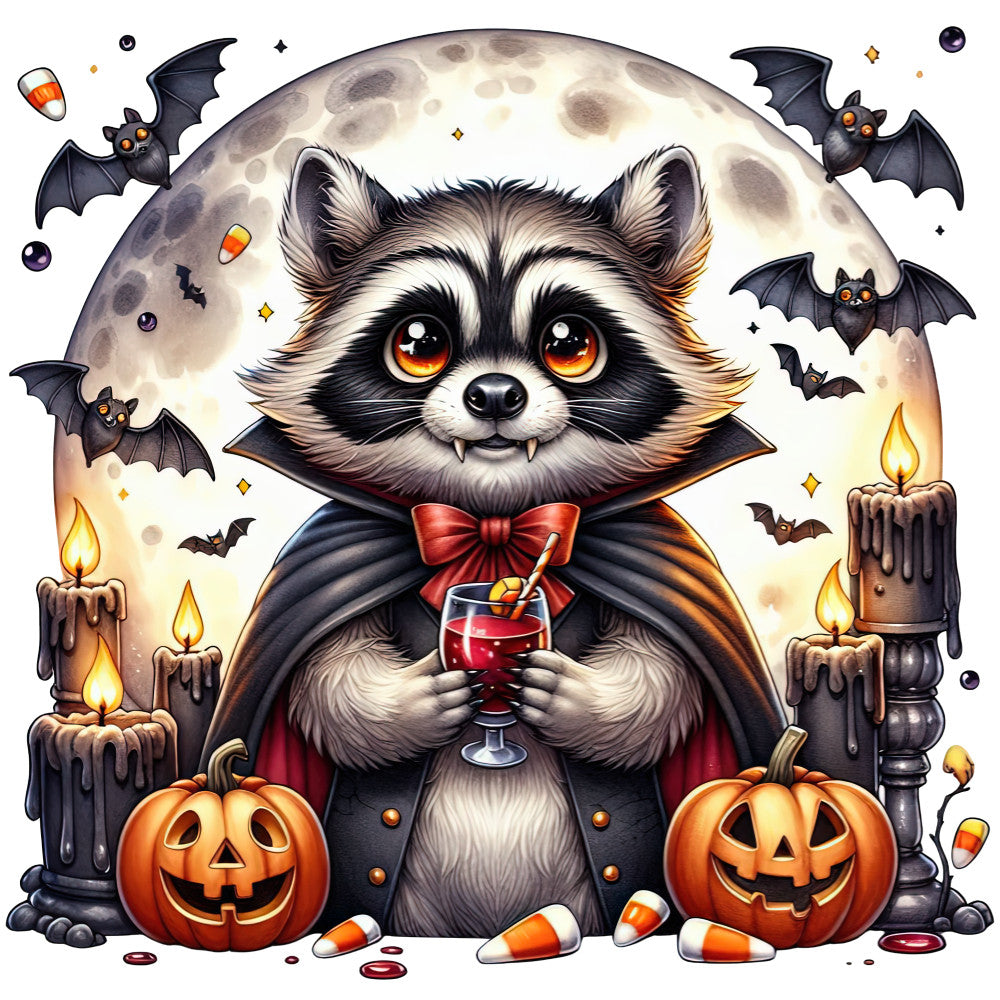 Halloween Wonder Animals Fabric Panel 61 QuiltingFabricPanels