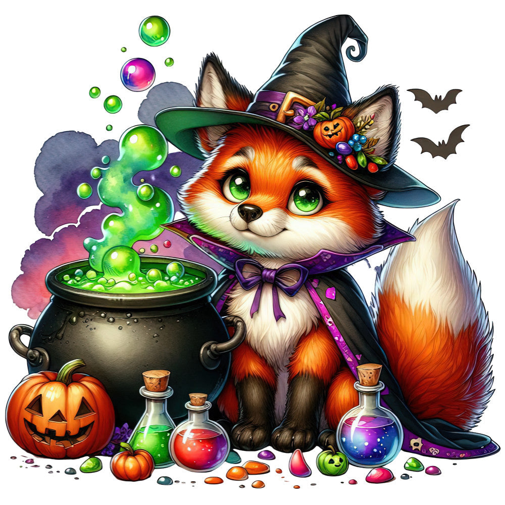 Halloween Wonder Animals Fabric Panel 76 QuiltingFabricPanels