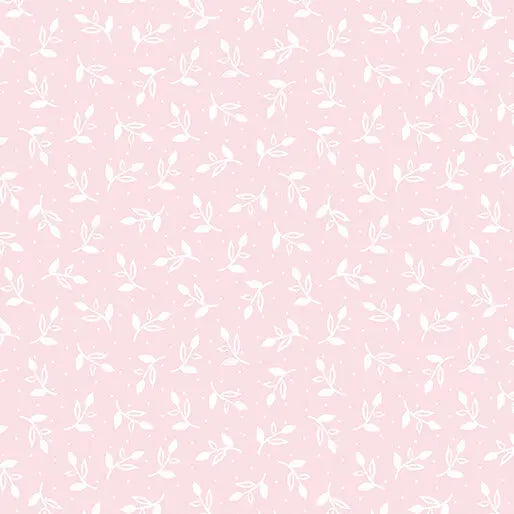 Happy Heart - Sprigs - Light Pink 44" / 45" Fabric Per Yard The Fabric Company