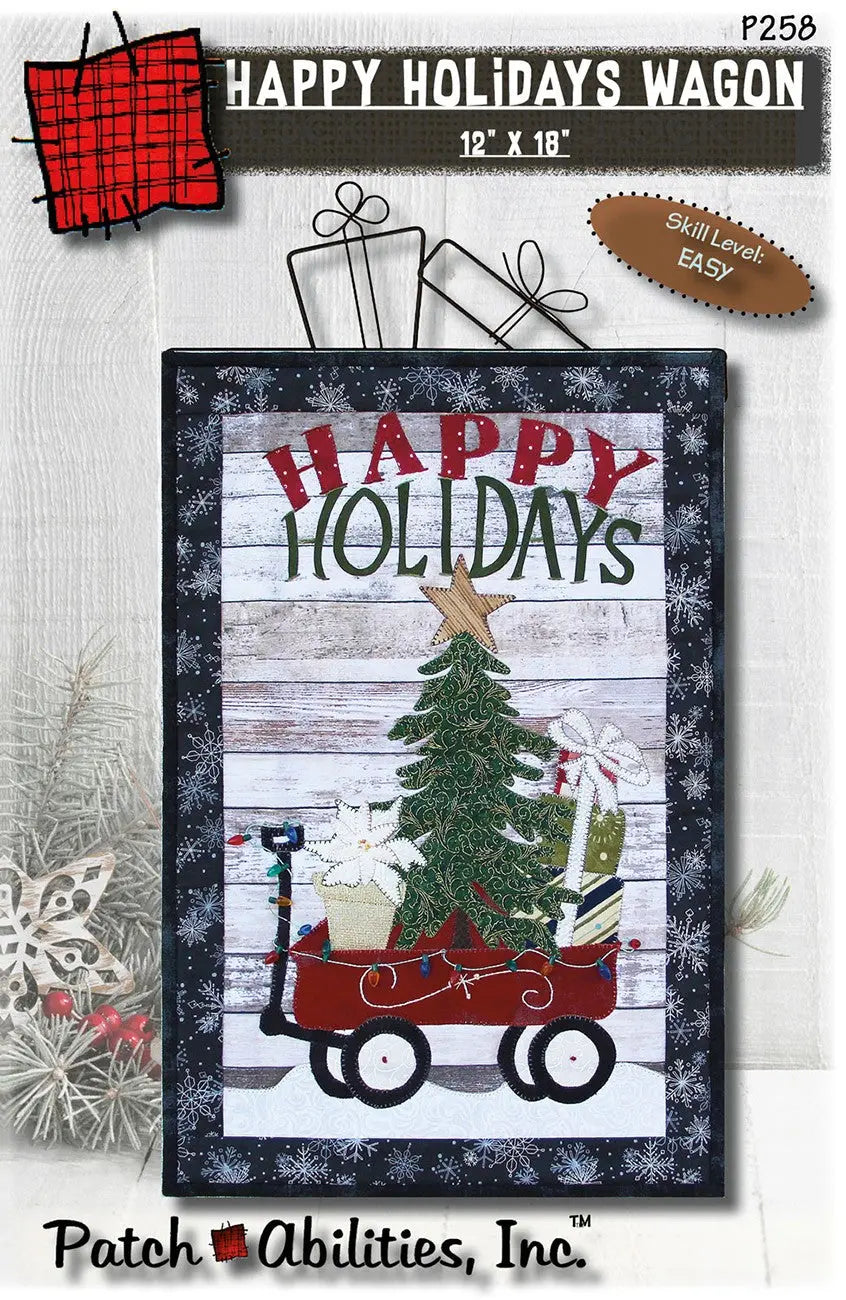 Happy Holidays Wagon - Linda's Electric Quilters