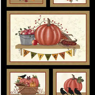 Harvest Gathering - Wheat - Panel (24" x 43") The Fabric Company