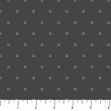 Hashtag Gray Dewfall Cotton 44"/45" Fabric Per Yard Figo Fabrics