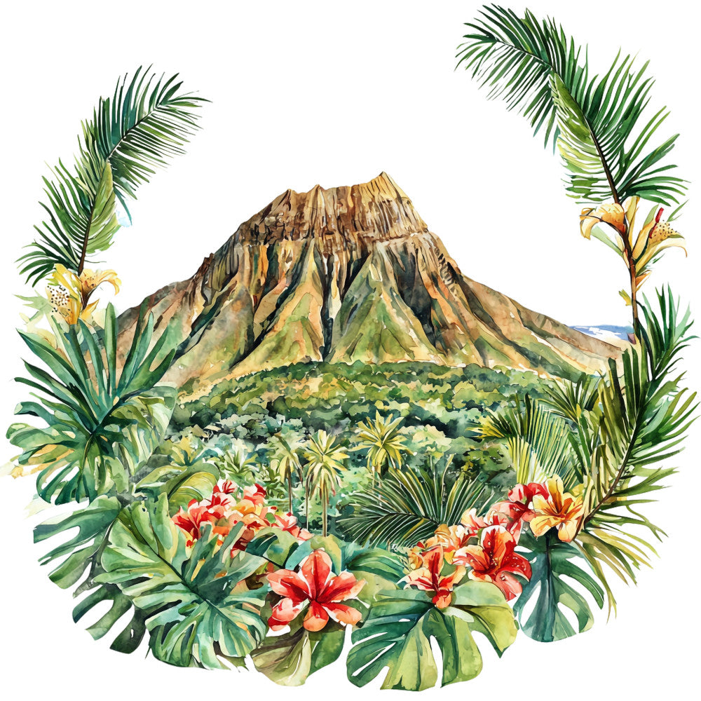 Hawaiian Paradise Fabric Panel 30 QuiltingFabricPanels