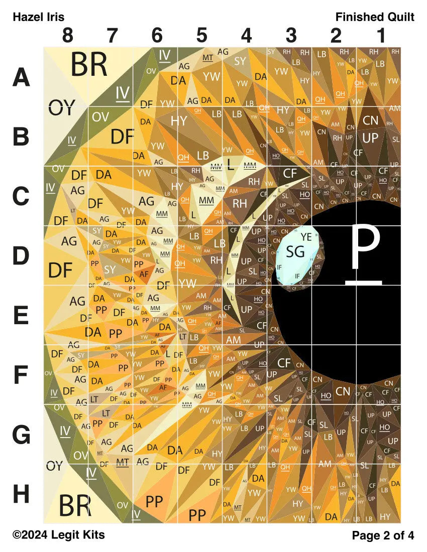 Hazel Iris Quilt Kit Legit Kits