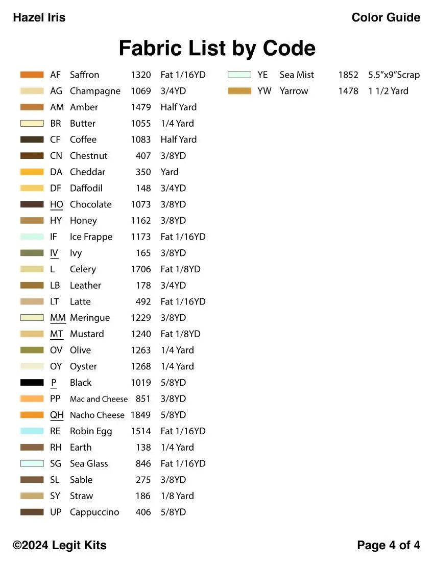 Hazel Iris Quilt Kit Legit Kits