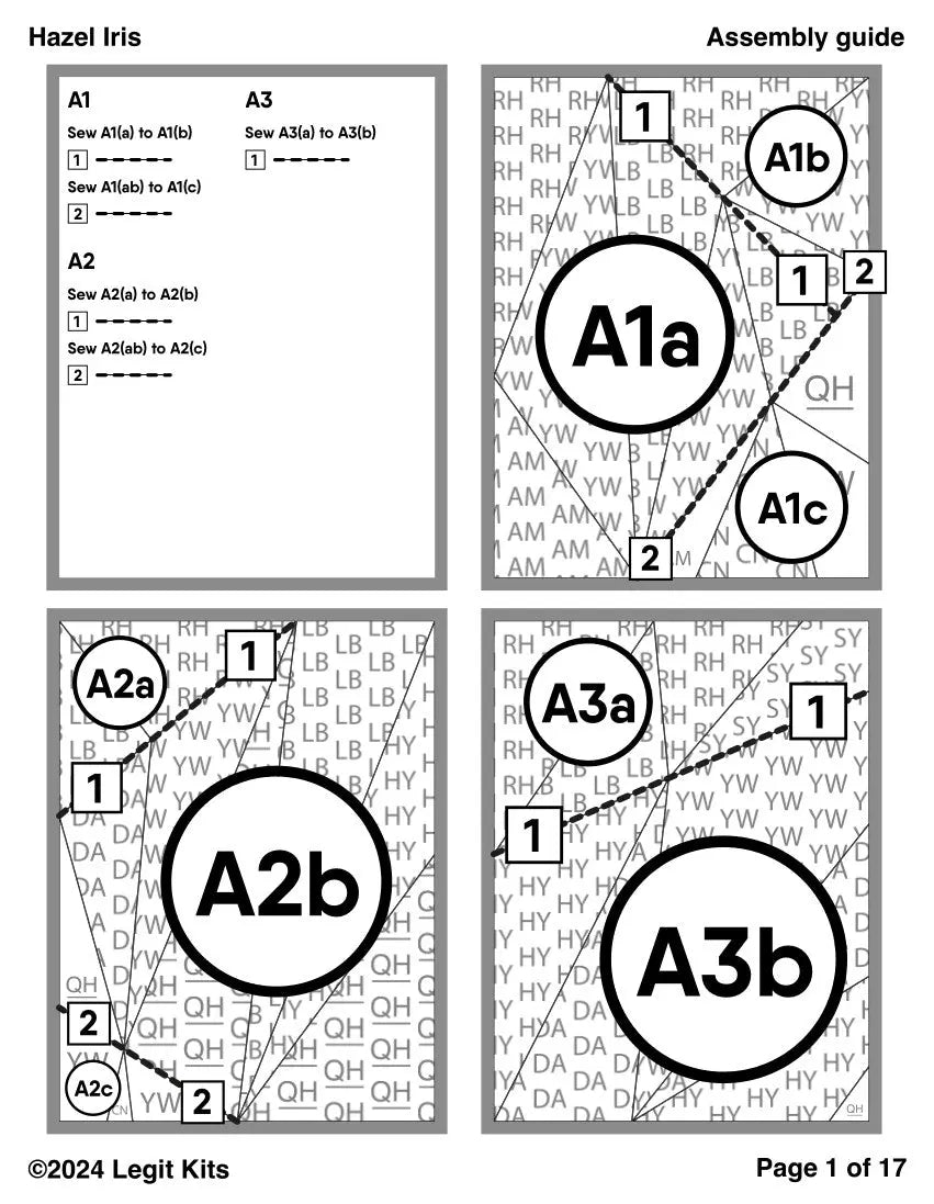 Hazel Iris Quilt Kit Legit Kits