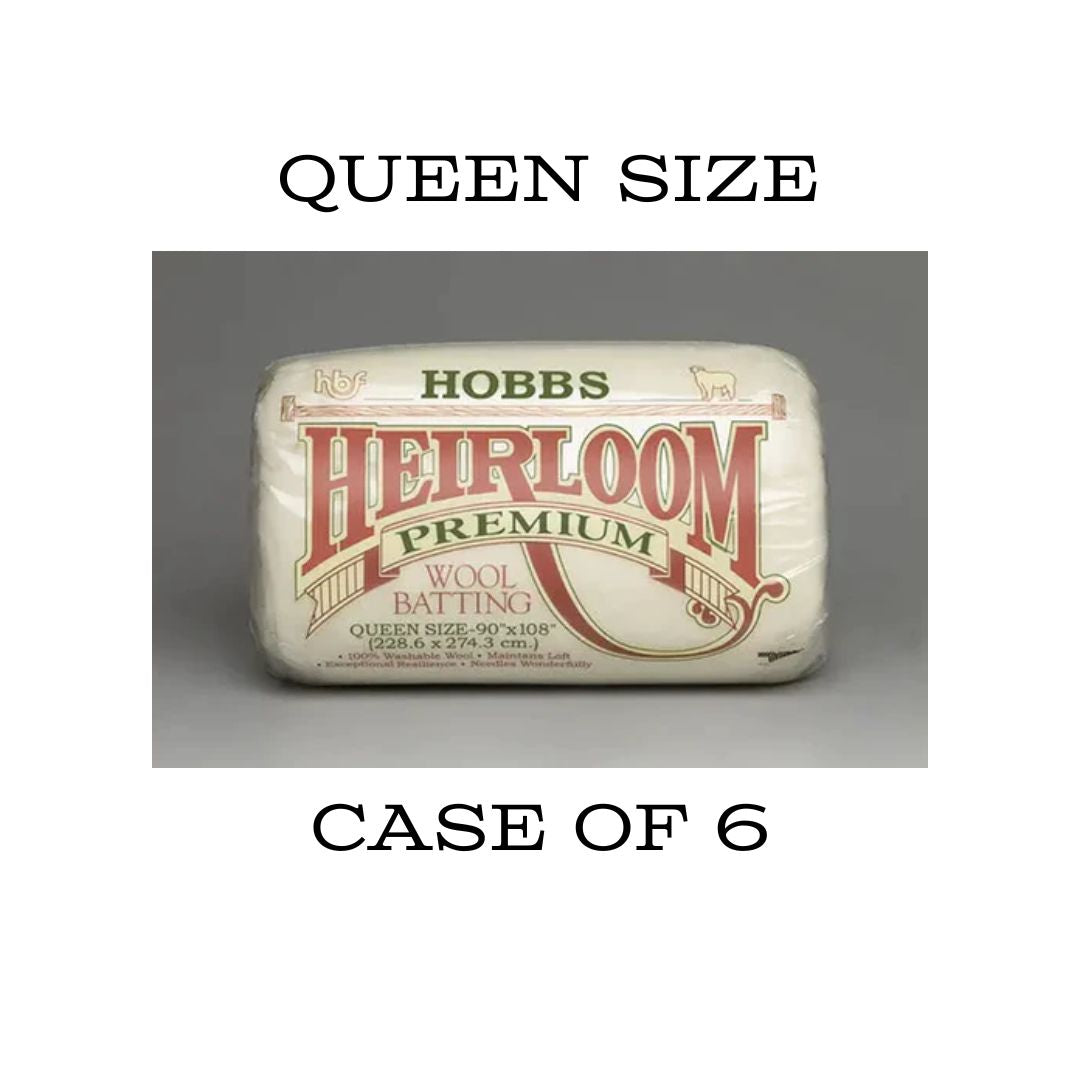 Hobbs Heirloom Wool Batting Queen Size Case Linda's Electric Quilters