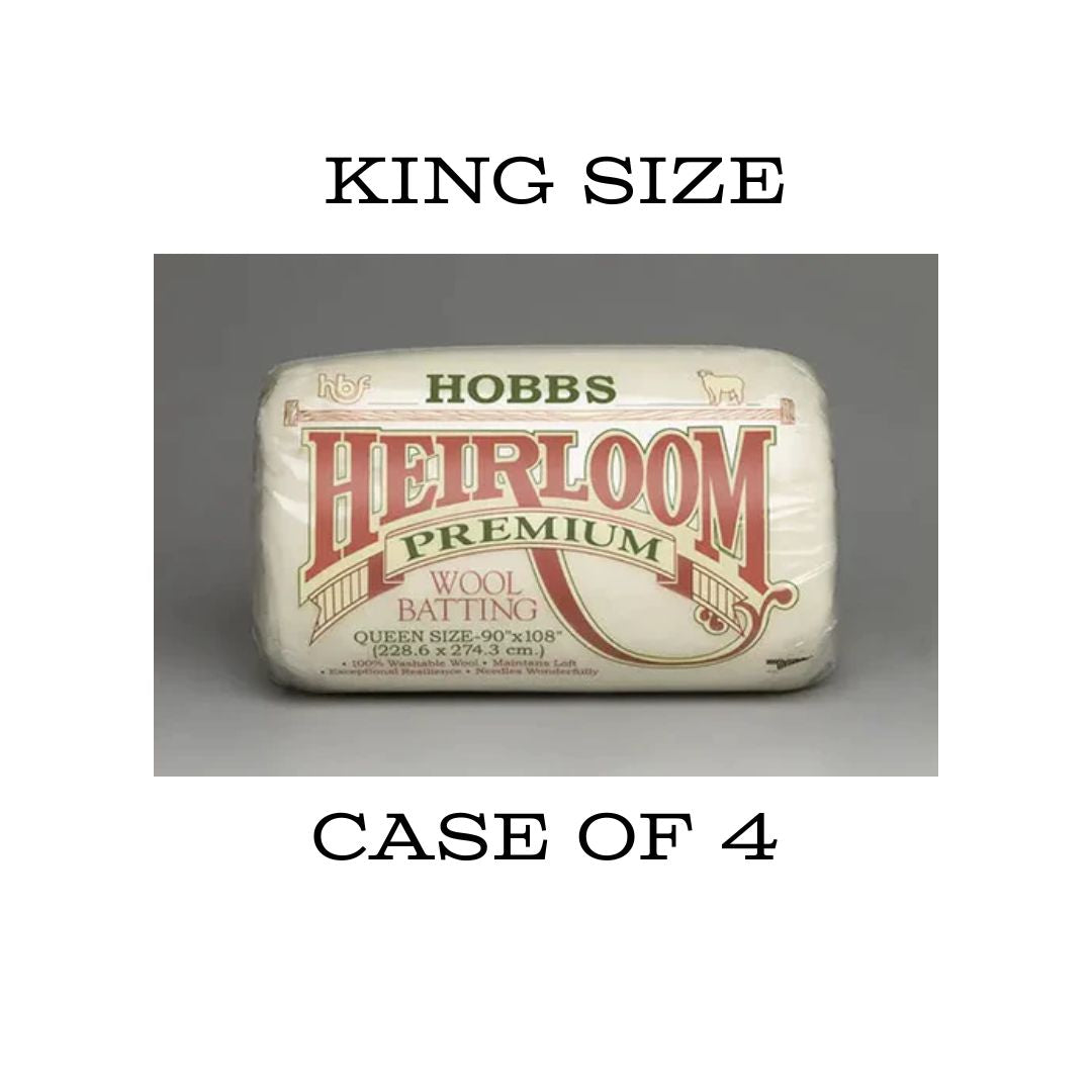 Hobbs Heirloom Wool Batting King Size Case Linda's Electric Quilters
