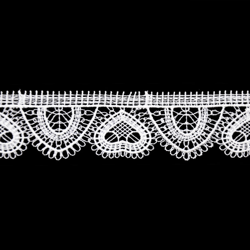 Heart Venise Lace Trim, 1-inch X 5 Yards – Scalloped Openwork Border
