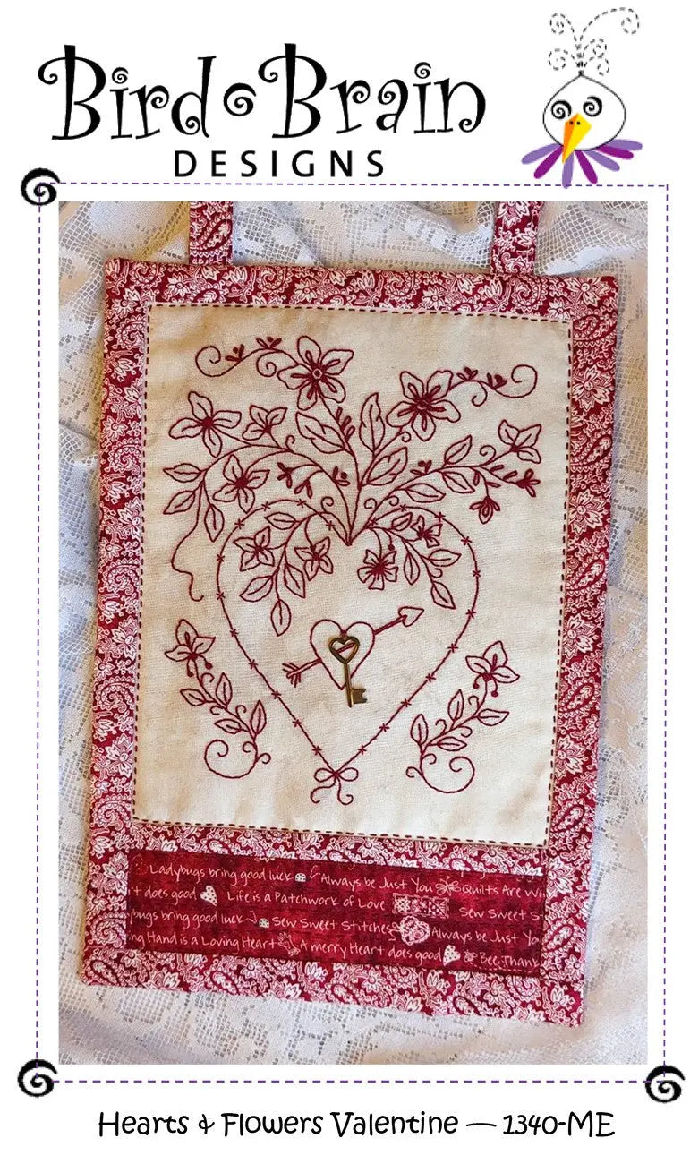 Hearts & Flowers Valentine Machine Embroidery - Linda's Electric Quilters