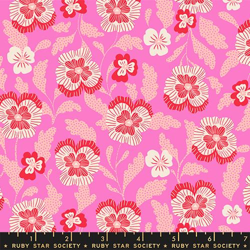 Hello Alice Lipstick Florals Novelty Cotton 43"/44" Fabric Per Yard