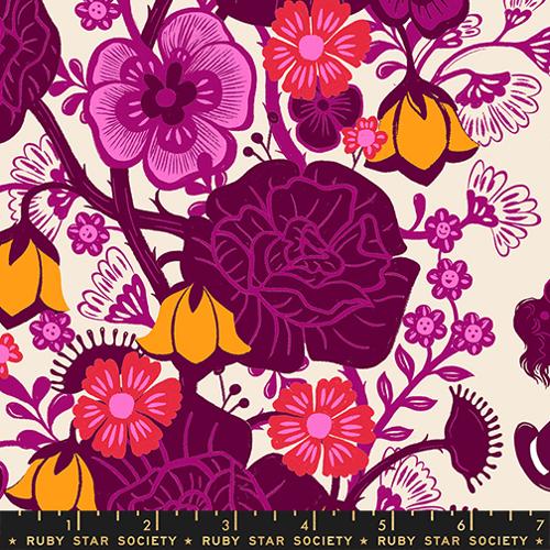 Hello Alice Shell Floral Cotton 43"/44" Fabric Per Yard