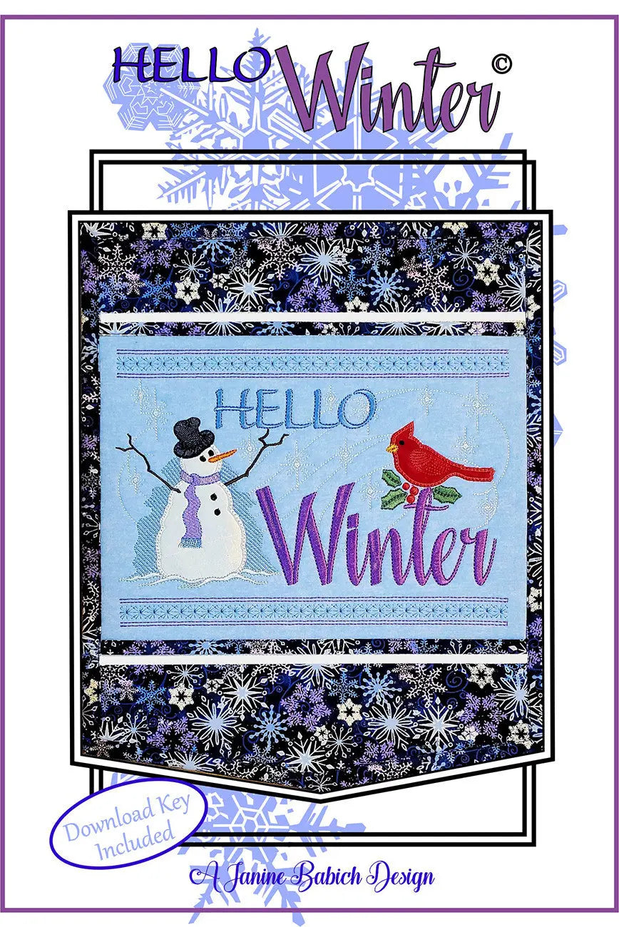 Hello Winter Wall Hanging - Linda's Electric Quilters
