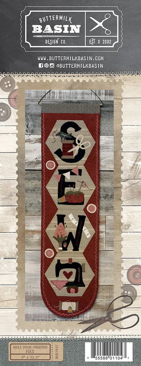 Hexi Door Greeter - May - Linda's Electric Quilters